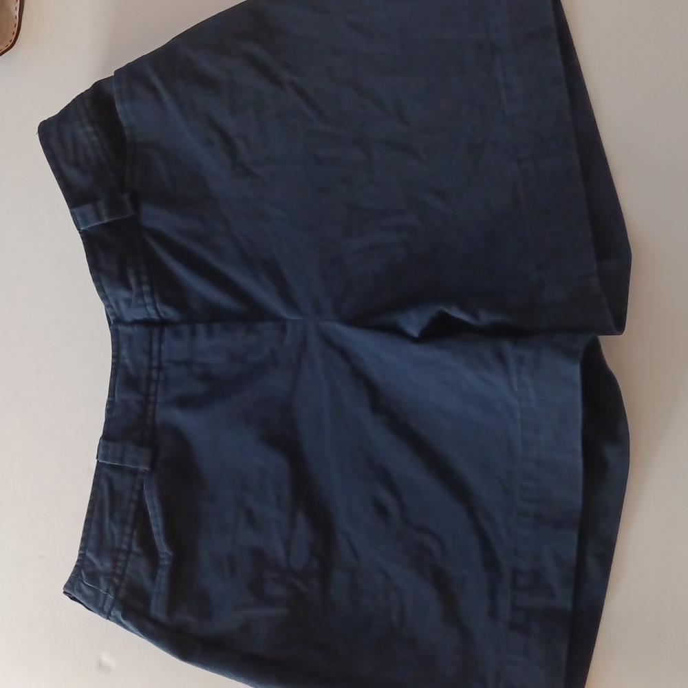 Talbots navy blue petites size 6 petite womens golf shorts belt loops pockets